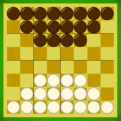 Dama Game: Turkish Draughts Checkers Variant Handcrafted 